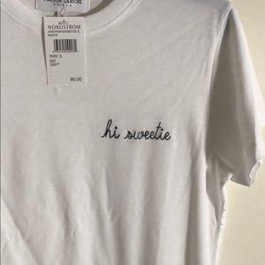 Hi Sweetie White Tee